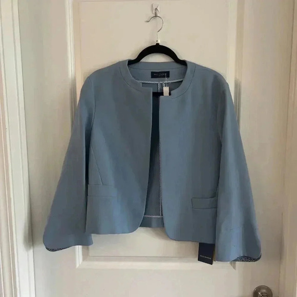 956 NWT Piazza Sempione Blue Suit Jacket Size 46 - Picture 2 of 6